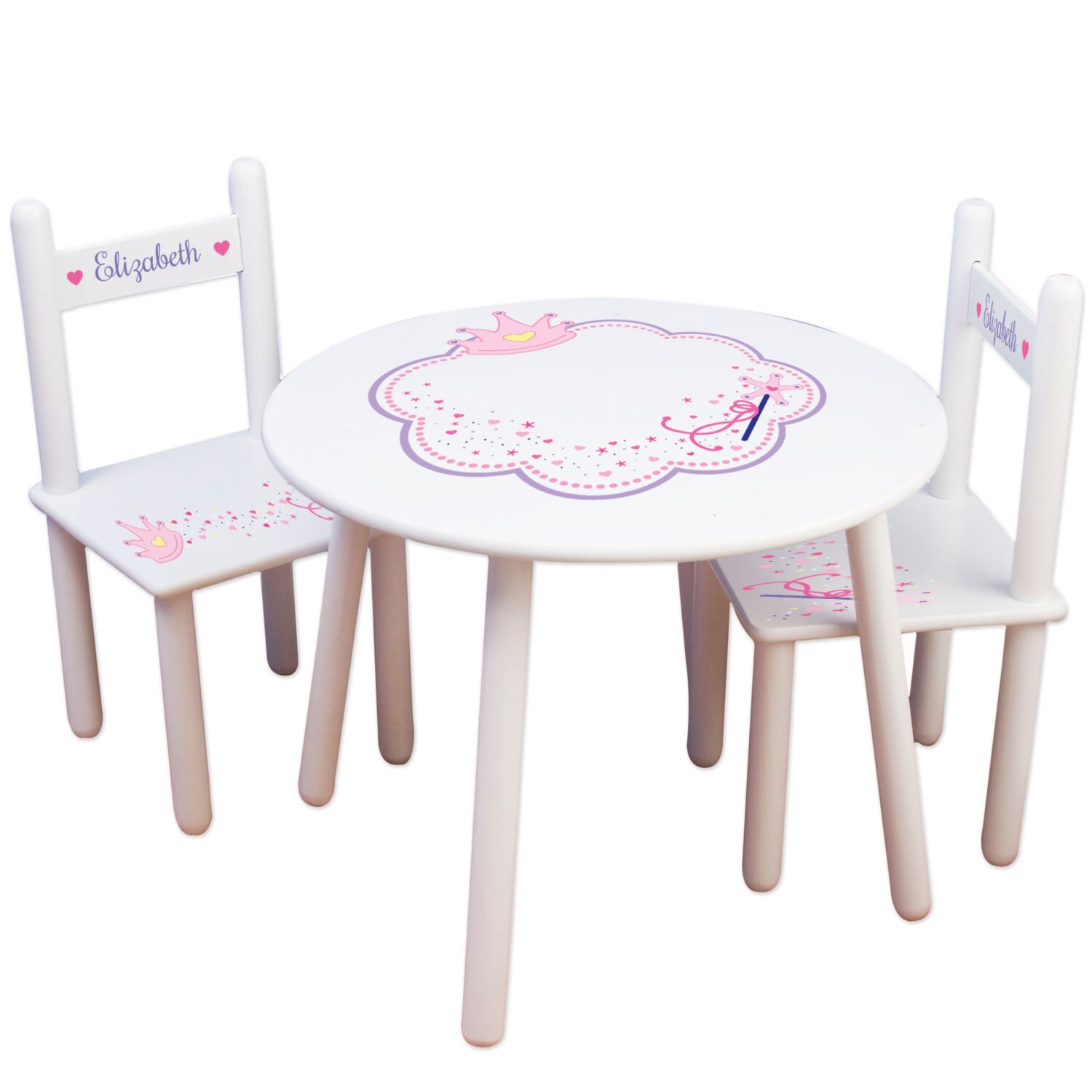 Childs Table Chair Set Personalized With Fairy Princess Zoom