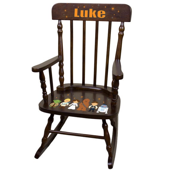 Child S Personalized Star Wars Kids Rocking Chair For Boys Etsy