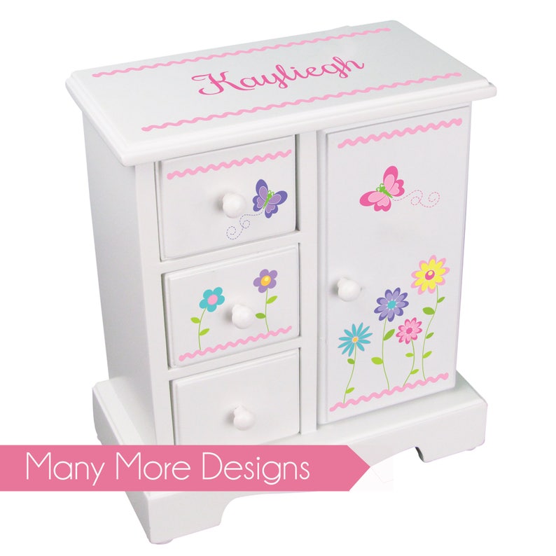 Custom Jewelry Armoire Personalized Girl S Jewelry Box Etsy