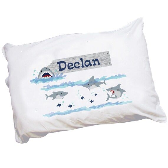 Personalized Shark Tank Pillowcase For Toddlers sharks bedding Etsy
