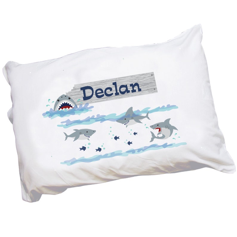 Personalized Shark Tank Pillowcase For Toddlers Sharks Bedding Etsy
