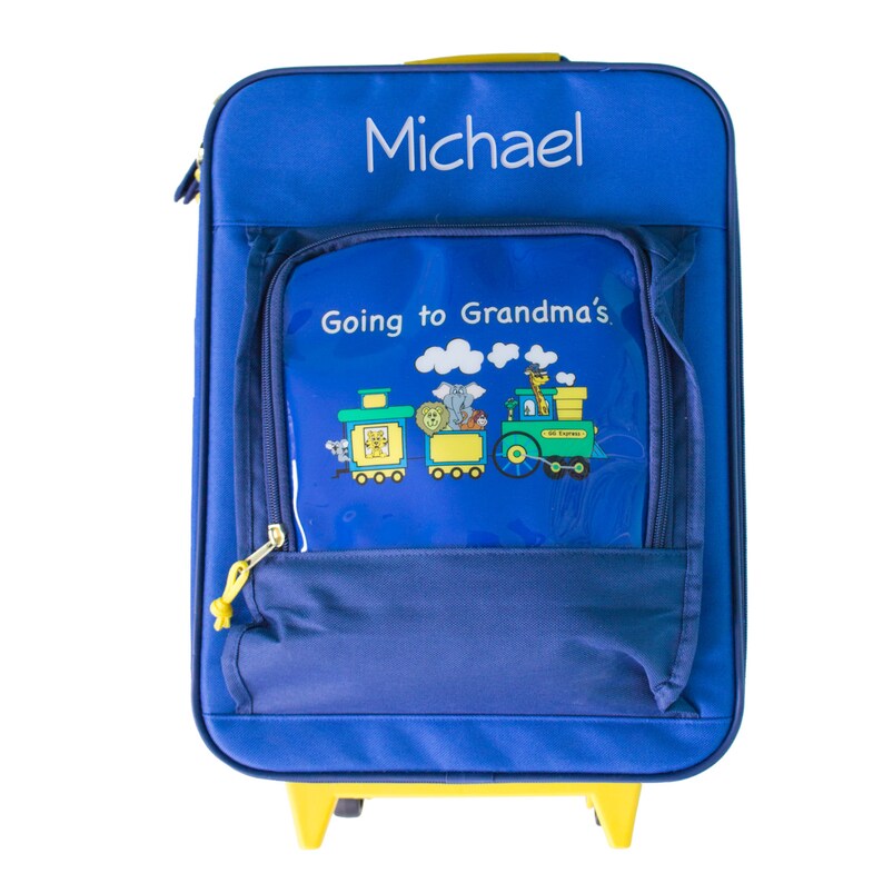 personalized going to grandma's suitcase