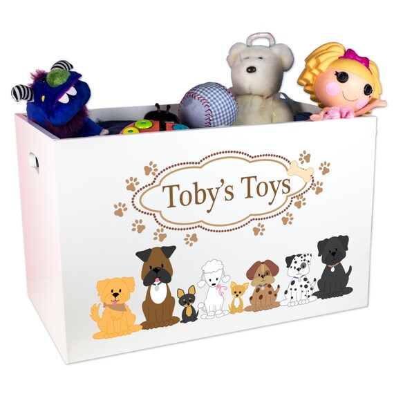 Puppy Dog Toy Box for kids dogs Personalized Pet Toy Storage Etsy