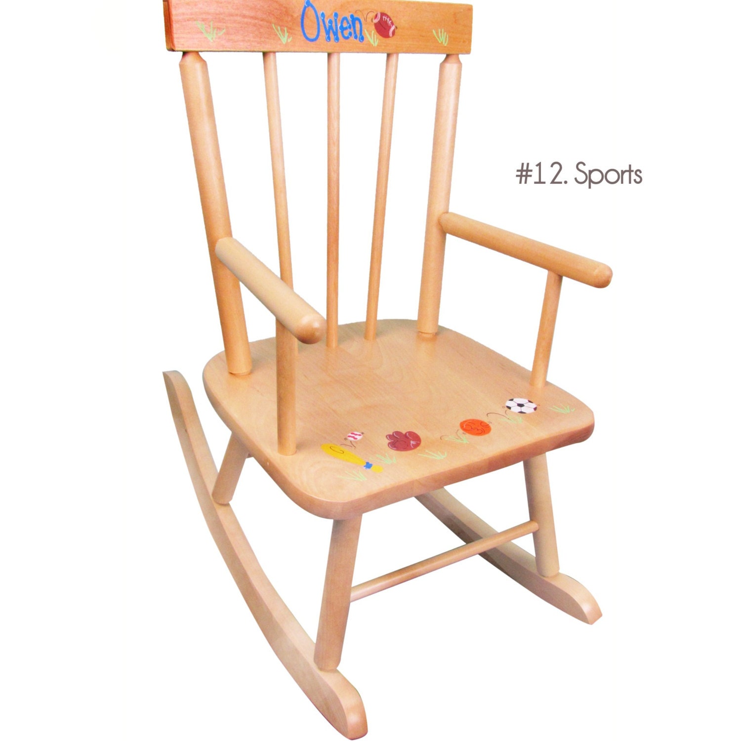 Childs Hand Painted Personalized Rocking Chair for Toddler ...