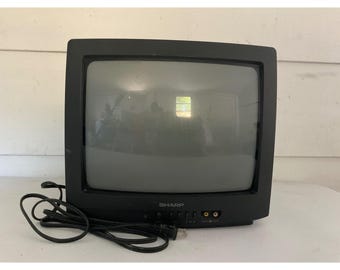 Sharp 13K-M100 13 inch CRT TV Vintage Retro Gaming Television Black 1998