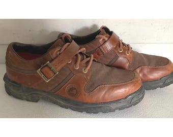Polo Sport Ralph Lauren Mens Brown Leather Suede Buckle Hiking Shoes 13D
