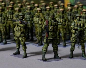 Figura de resina de operador táctico ruso / Escala 1/35 Pintada a mano - Miniaturas impresas en 3D