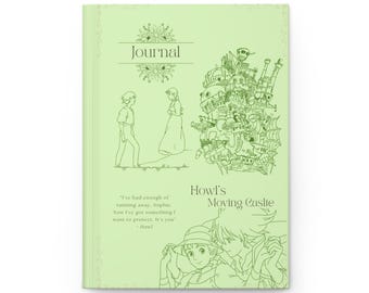 Howl's Moving Castle Hardcover Journal Matte Green Version | Studio Ghibli