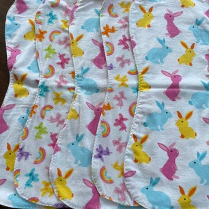5 Pack "over the rainbow” neutral burp cloths for babies