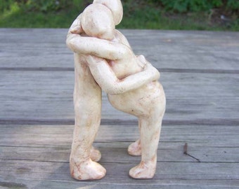 Larger Scale Couple in Labor Figurine - Sculpture - Made to Order