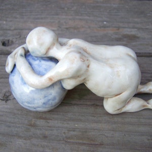 Woman in Labor Figurine - Birth Ball - Made to Order