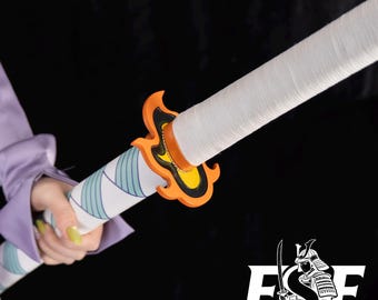 Demon Slayer Sword Anime Replica, Handmade Katana for Cosplay or Display, Nichirin Sword, Cosplay Collectible