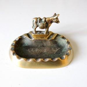 Brass Pin Tray, Brass Clovelly Donkey, Change Dish image 1