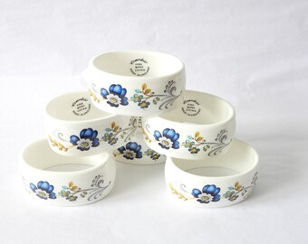 Napkin Rings, Countess Fine Bone China, Set of 6 China Serviette Rings