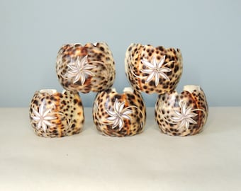 Napkin Rings, Cowrie Shell Napkin Rings, Shell Serviette Rings