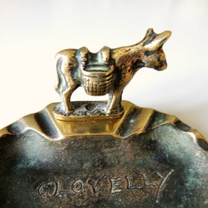 Brass Pin Tray, Brass Clovelly Donkey, Change Dish image 3