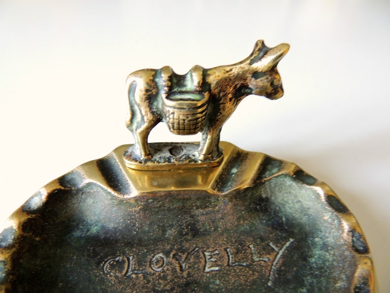 Brass Pin Tray, Brass Clovelly Donkey, Change Dish image 3