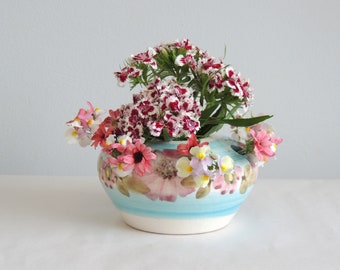 Posy Bowl, Rose Bowl, Pottery Vase, Posy Vase, Scottish Pottery