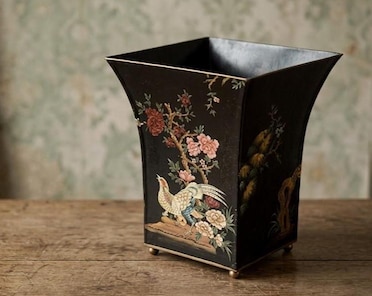 50センチ　大型植木鉢陶器　プランター浮き彫り 花鳥図 植木鉢　ヴィンテージ プランター＆植木鉢 - ビンテージ - Etsy 日本