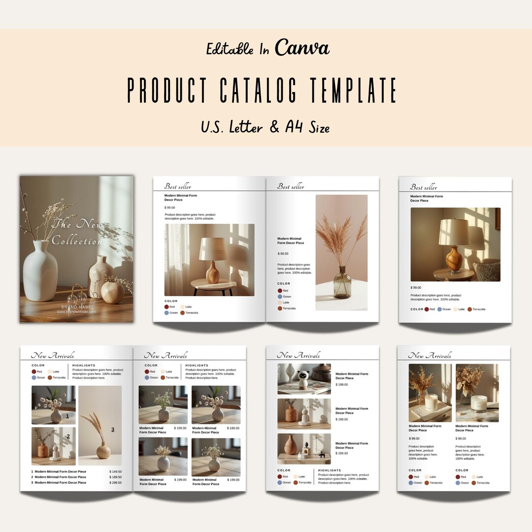 Retail Ecatalog Retail Catalog Canva Template, Wholesale Line Sheet, Product Brochure ...