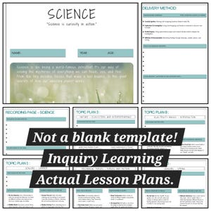 Homeschool Simple Lessons - Science: Inquiry Learning Elementary Year-Long Curriculum Outdoor Nature (A4 Printable PDF)
