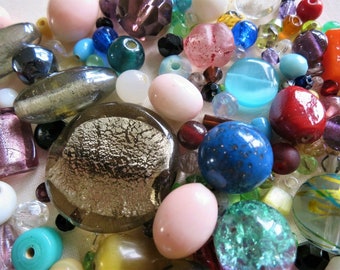 100x Sea Beach Glass Beads 3-10mm Mixed Color Blue Purple Jewelry Pendant Decor