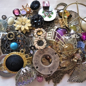 400g mixed jewellery making components charms pendants findings connectors mixed metal vintage to now