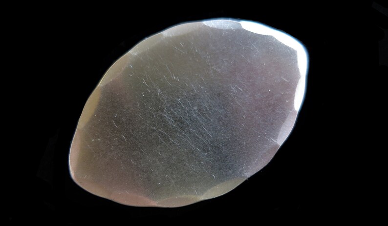 9273 Vintage 70/'s L.R.I Borrowdale stainless steel oval brooch pin retro mid-century modern