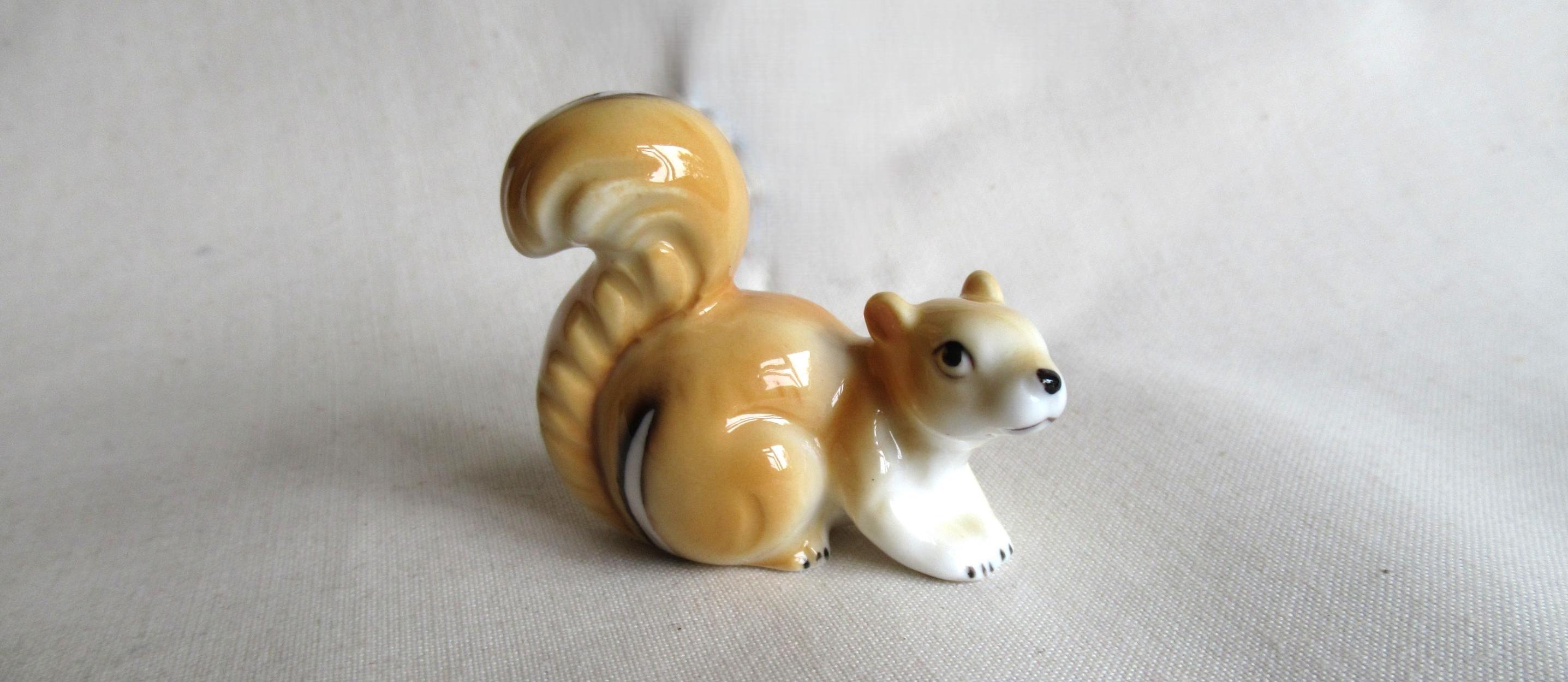 ヴィンテージ 50 年代 ミニチュア リス 陶器 置物 かわいい レトロ