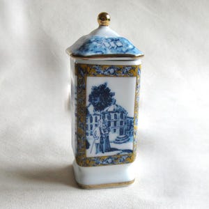 vintage 90's Del Prado boîte à pilules à couvercle en porcelaine fine ep.51 finie à la main (28007)