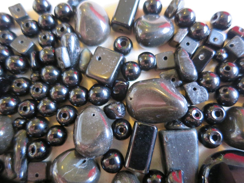 150 x onyx gemstone beads selection crafts jewellery making beading assortment mixed black