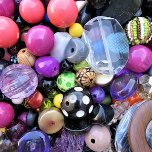 1kg colourful plastic beads mix selection crafts jewellery making beading multi-colour wholesale assortment kids craft