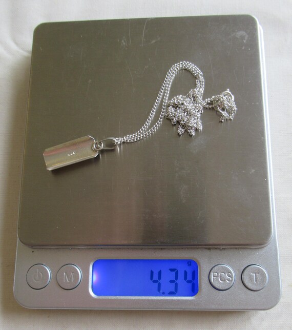 Vintage 70's malachite chip rectangular sterling … - image 10