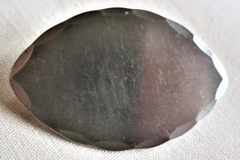 9273 Vintage 70/'s L.R.I Borrowdale stainless steel oval brooch pin retro mid-century modern