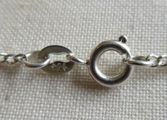 Vintage 70's malachite chip rectangular sterling … - image 9