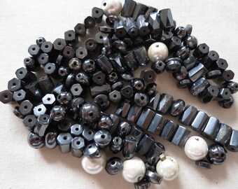 150 x onyx gemstone beads selection crafts jewellery making beading assortment mixed black