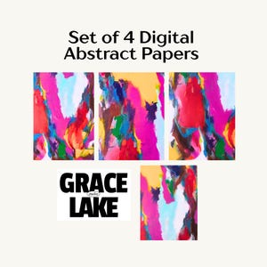 Bold Color Block abstraktes Papier | Ausdrucksstarkes Mixed Media Journaling Paket