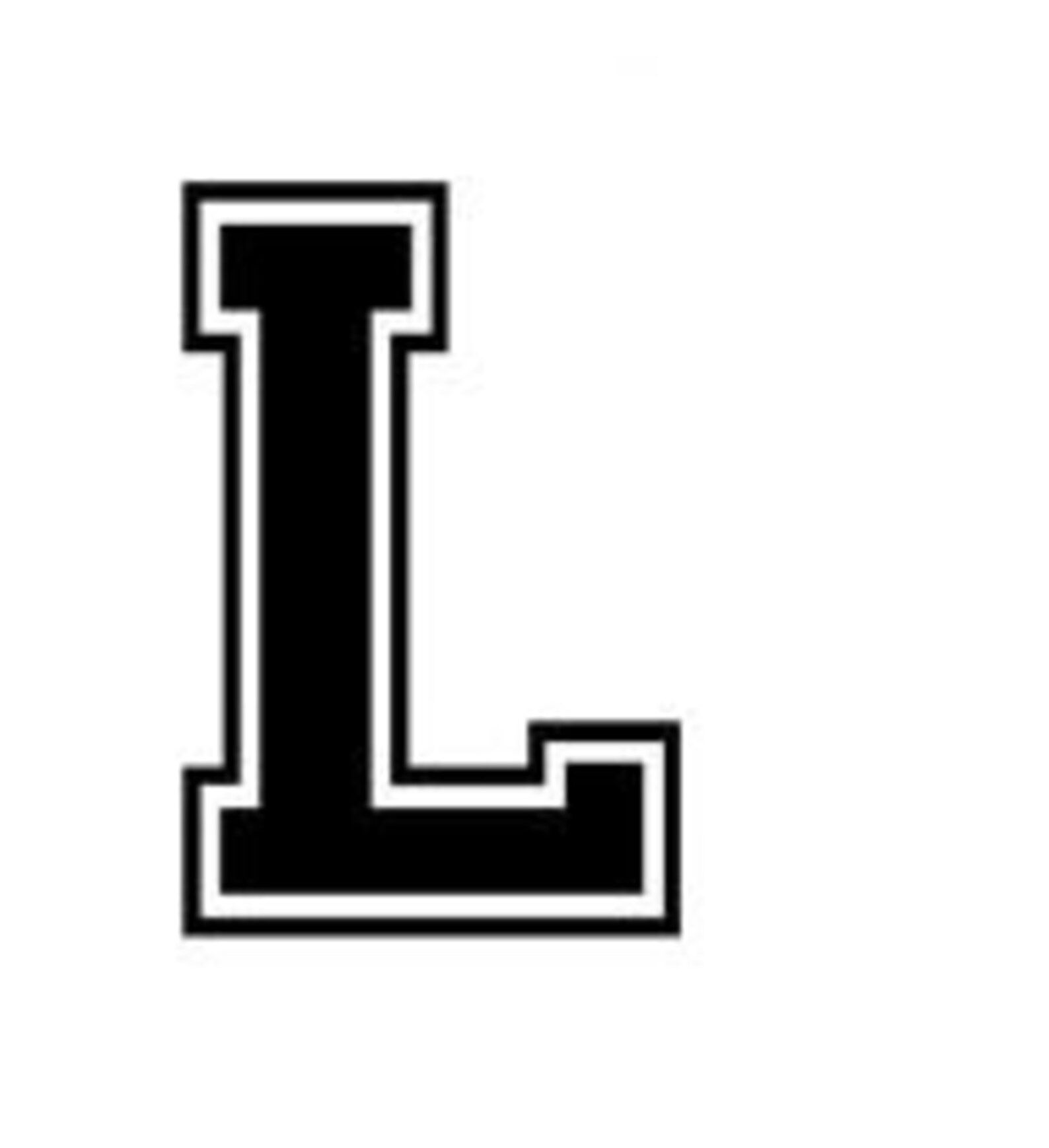 Letter L Varsity Lettering Vinyl Decal Etsy