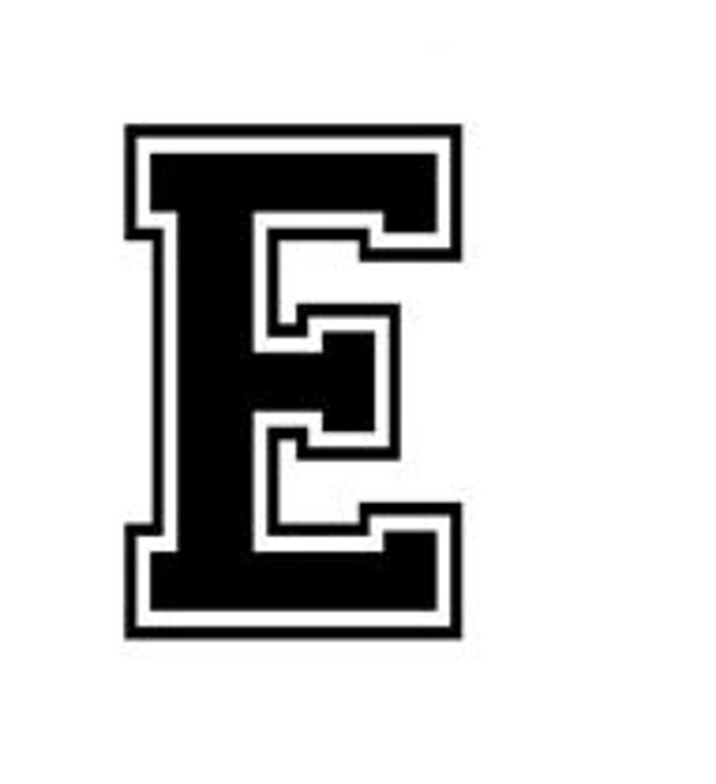 Download Letter E Varsity Lettering Vinyl Decal | Etsy