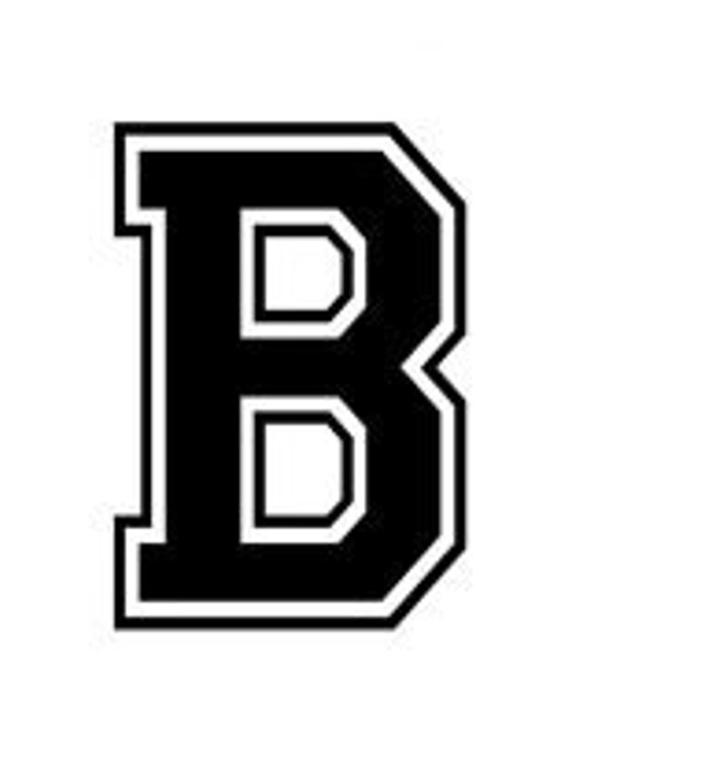 Letter B Varsity Lettering Vinyl Decal Etsy