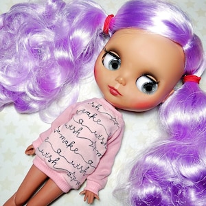 Make a wish! Top blouse jumper pullover for Pullip Obitsu 27 cm and Blythe  on Pure Neemo body and similar dolls