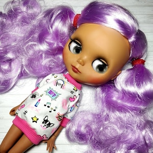 Bff&#39;s! Short sleeve top blouse jumper pullover for Pullip Obitsu 27 cm Vintage Sindy and Blythe on Pure Neemo body and similar