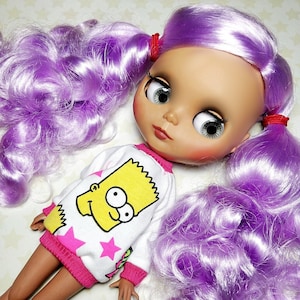 Bart is back! Long sleeve top blouse jumper pullover for Pullip Obitsu 27 cm and Blythe  on Pure Neemo body and similar dolls