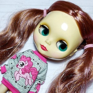 Doll clothing long sleeve top blouse jumper pullover for Neo Blythe Icy or Licca and similar dolls