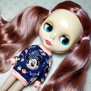 Doll clothing blouse pullover top jumper long sleeve for Neo Blythe Icy Licca