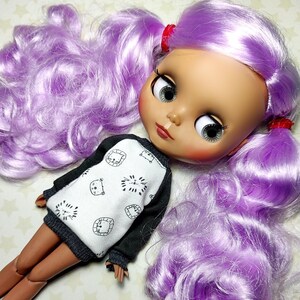 Funny creatures top jumper pullover shirt blouse for Blythe Pure Neemo Pullip Obitsu 27 Vintage Sindy and similar doll