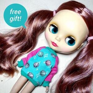 Doll clothing blouse pullover top long sleeve for Neo Blythe Icy Licca doll