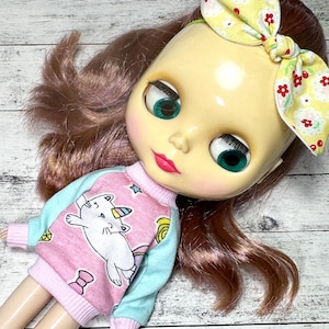 Cat Blouse: Long Sleeve Doll Clothing for Blythe, Icy, Licca