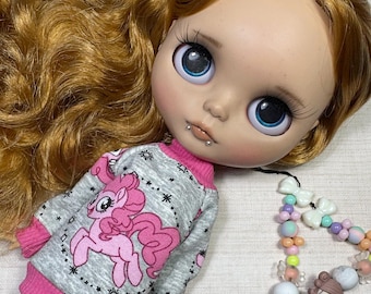 Blythe and Sindy Doll Sweater Grey Pink My Pony  Top Azone Body