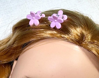 Doll Hair Clips: Small Flower Claws for Paola Reina, Blythe, Pullip Dolls (1.4 cm)